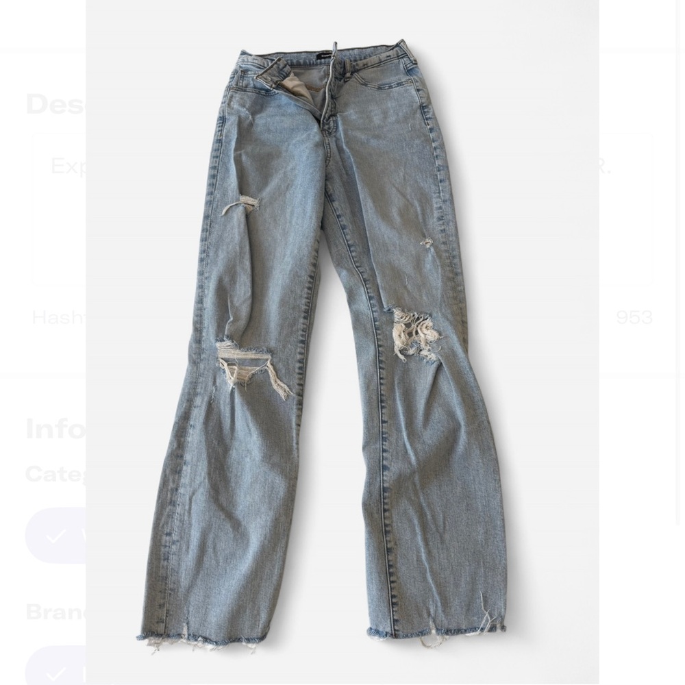 Express Modern Straight Super High Rise Jeans